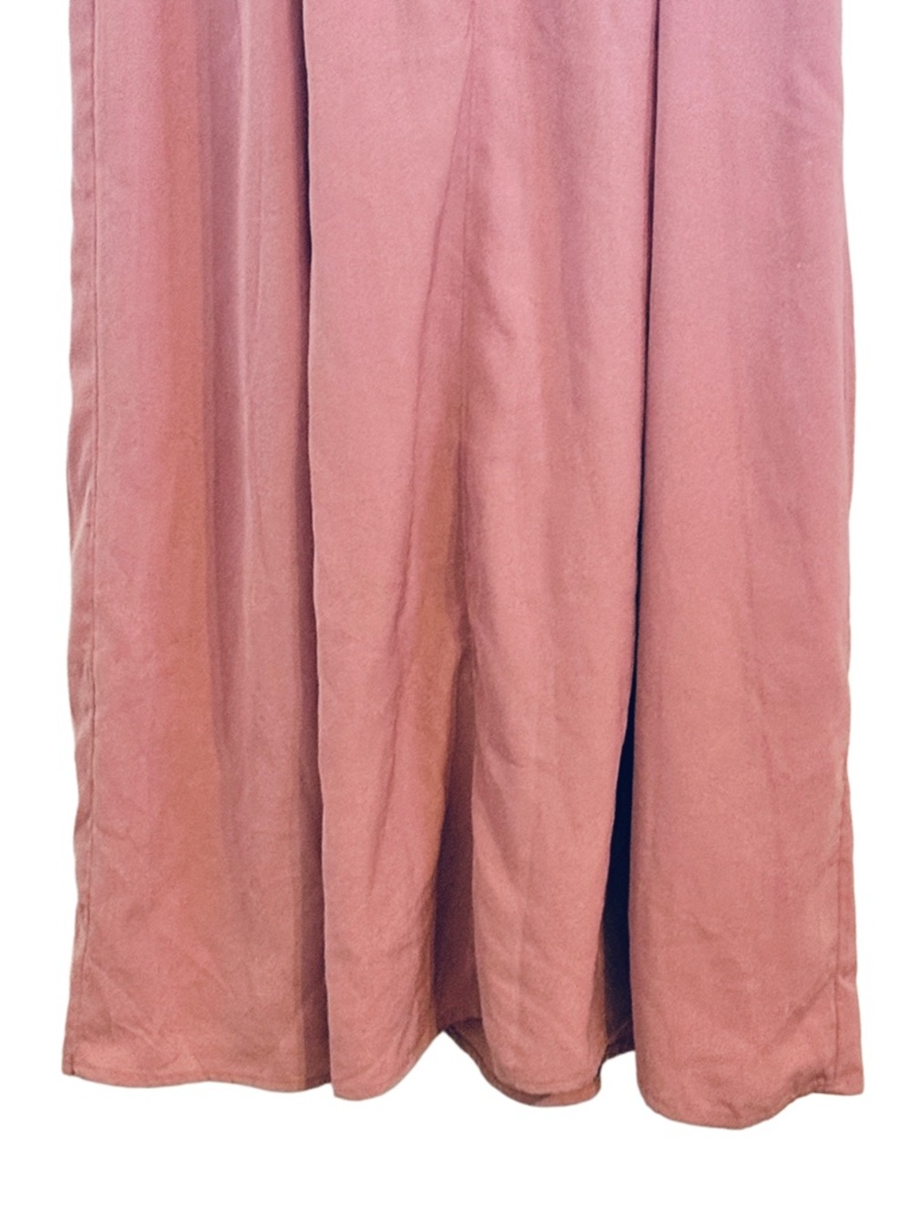 Abercrombie & Fitch Mauve Midi Pink Dress Slit Lined Stretch Back Romantic Small - Picture 10 of 15